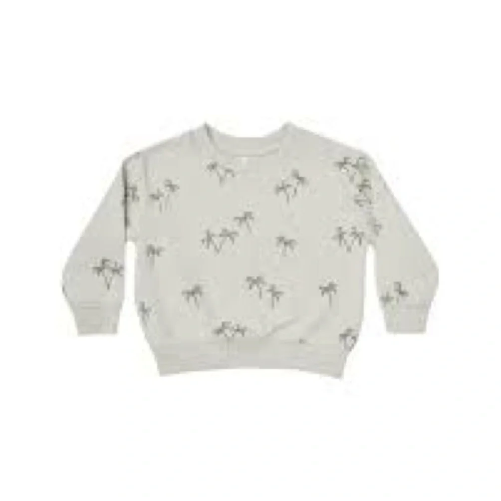 Kids Rylee + Cru Sweatshirt, Palm trees. Size: 2-3T